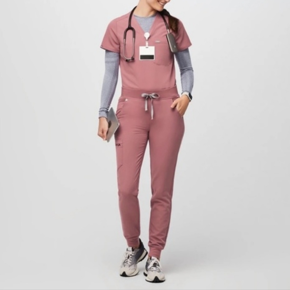 Figs Mauve Zamora jogger scrub pants Small Petite